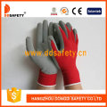 Nylon rojo con guantes de látex gris-Dnl751